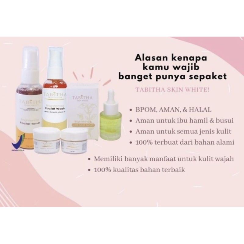 Tabitha skin white bpom paket lengkap / paket tabitha skin white bpom dan serum bpom