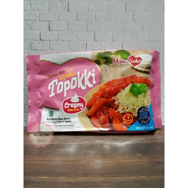 Korean Rice Cake Topokki Creamy 134gr/Kue Beras Khas Korea Saus &amp; Topping Creamy/Korean Rice Cake Creamy/Topokki Creamy