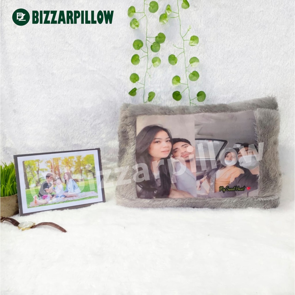 Bizzarpillow Bantal Foto Custom Bulu Rasfur 60x40 cm BZ016