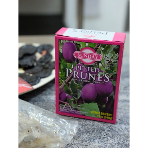 

prunes untuk lapis legit dll siap pakai kemasan 340 gr per box