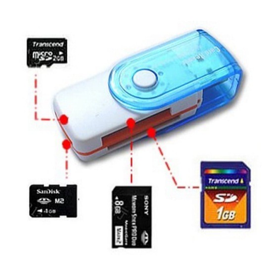 CARD READER 4 SLOT ALL IN ONE USB 2.0