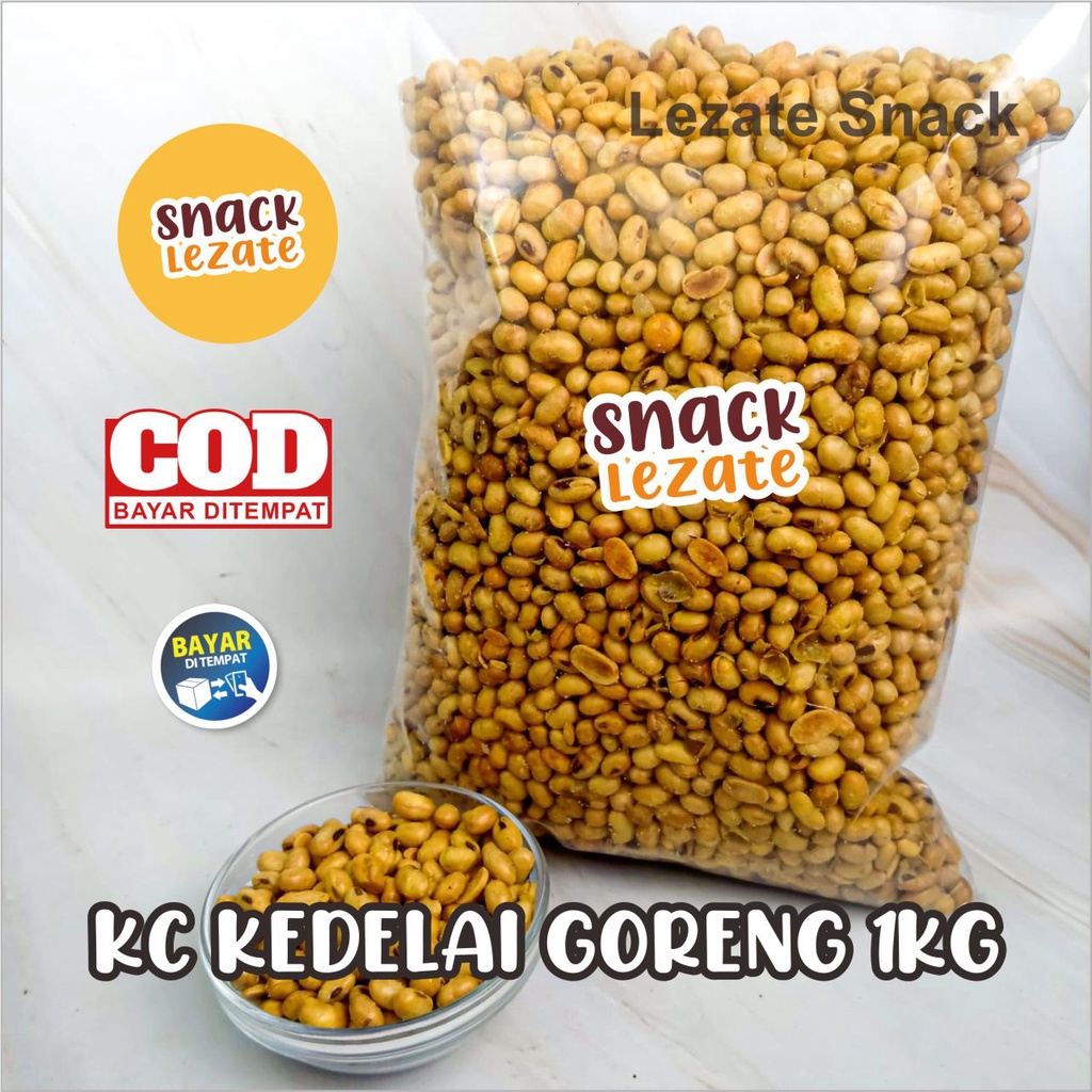 

Kacang Kedelai Goreng 1 Kg Gurih Asin Renyah Murah / Kacang Kedelai Kupas Matang / Kacang Bali Kiloan Lezate Snack