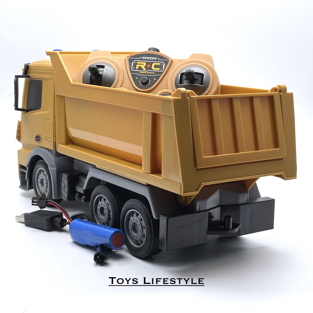 Mainan Anak Mobil Truk Remote Control Pengangkut Barang / Dump Truck / Truck Semen 1:24