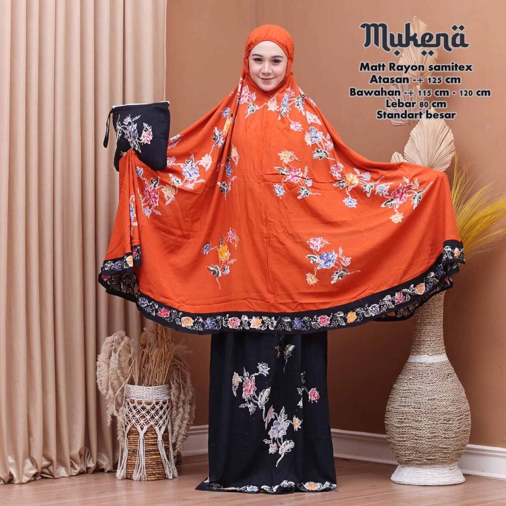 Telekung Batik Encim Kombinasi Mukena Cap Pekalongan Terbaru 2022