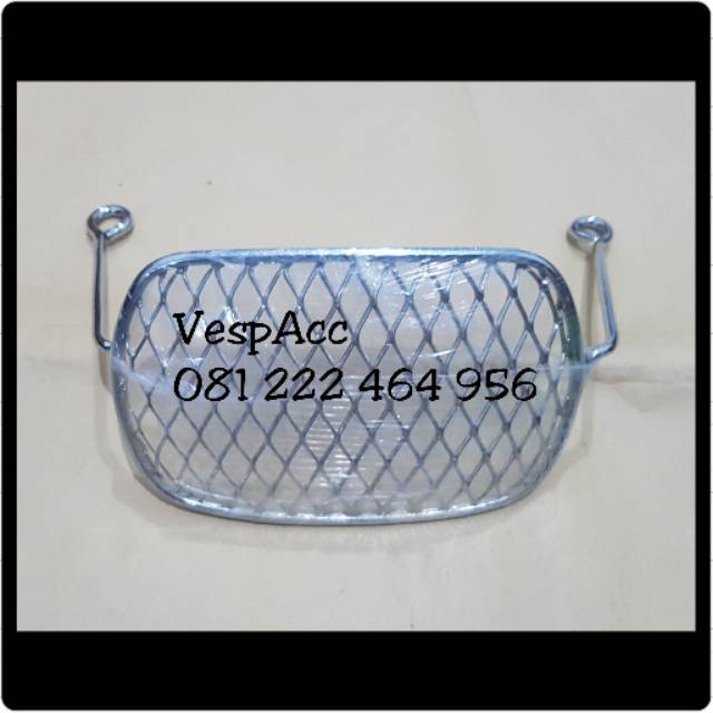 Grill Head Lamp Gril Lampu Depan Vespa PTS Special (Chrome)