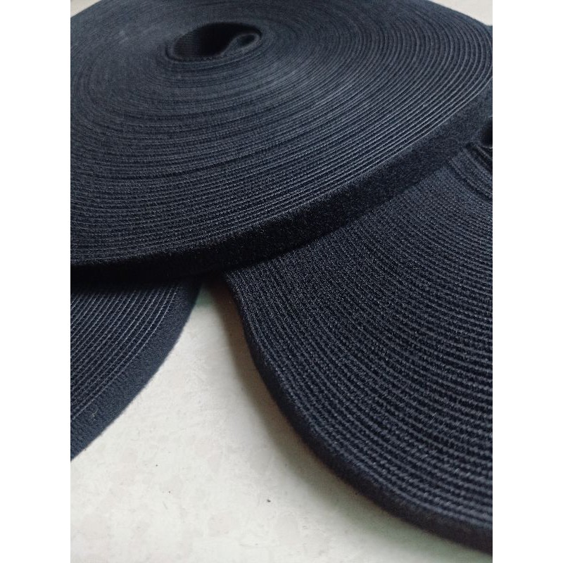 Velcro Magic Tape serba guna panjang 20 M Tebal 1 Cm -Hitam