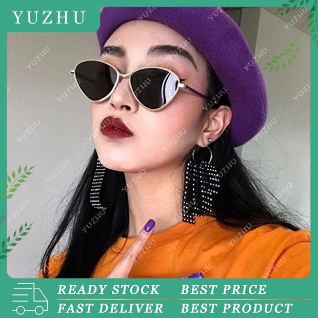 Korean Ulzzang Harajuku Style Women Vintage Cat Eye Metal Frame Sunglasses Kacamata Hitam