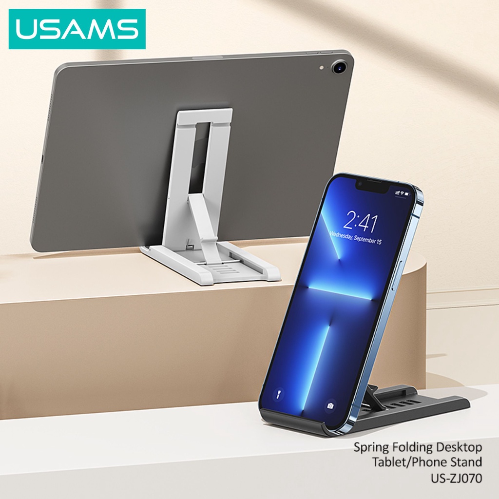 USAMS ZJ070 Holder Spring Folding Desktop Tablet Phone Stand