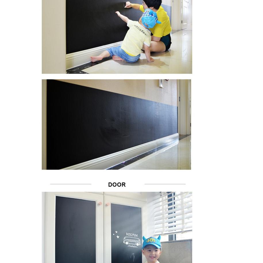 

Terlaris Papan Tulis Hitam Stiker / Black Board Wallpaper Sticker Removeable 100% Awet !!