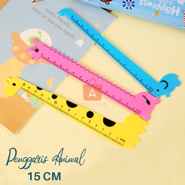 

Penggaris Anak Plastik 15cm Karakter Hewan Lucu/ Animal Ruler