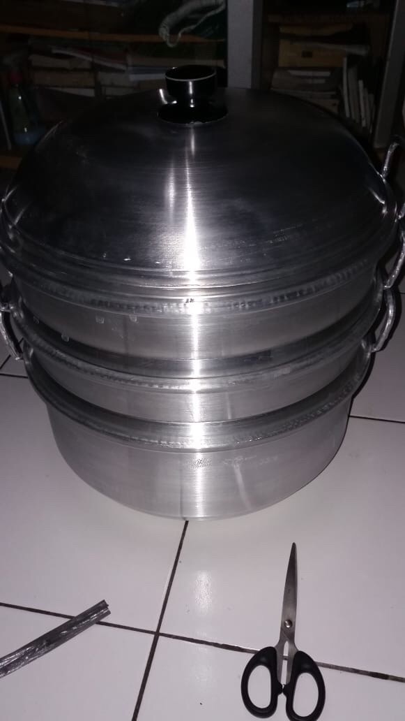 Panci Kukusan Steamer Klakat Bulat Jawa Serbaguna Susun 3 33 36 40 Cm Langseng Alumunium Maspion