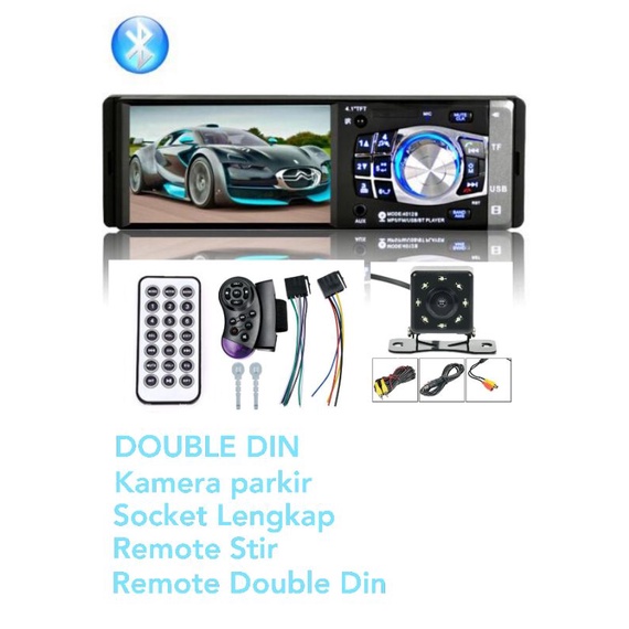 Tape Mobil Bluetooth Single Din Head Unit Double Din Fullset - Universal Semua Mobil