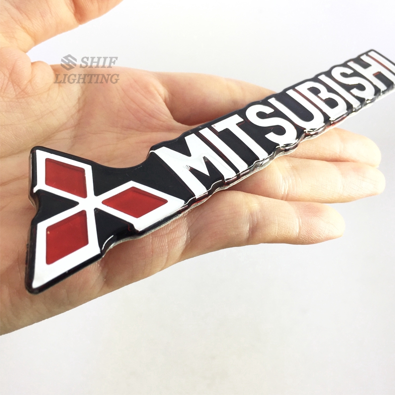 1pc Stiker Emblem Logo MITSUBISHI Bahan ABS Kualitas Tinggi Untuk Fender Samping Mobil