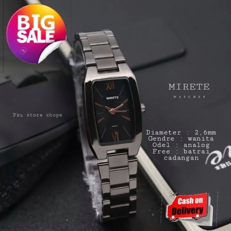 JAM TANGAN WANITA MIRETE ORIGINAL TAHAN AIR JAM Tangan Cewek Water Resistant jam tangan wanita Led jam jam tangan cewek terbaru jam tangan Cewek LED warna hitam jam tangan wanita Murah od bayar di tempat jam tangan led fashion wanita jam tangan wanita