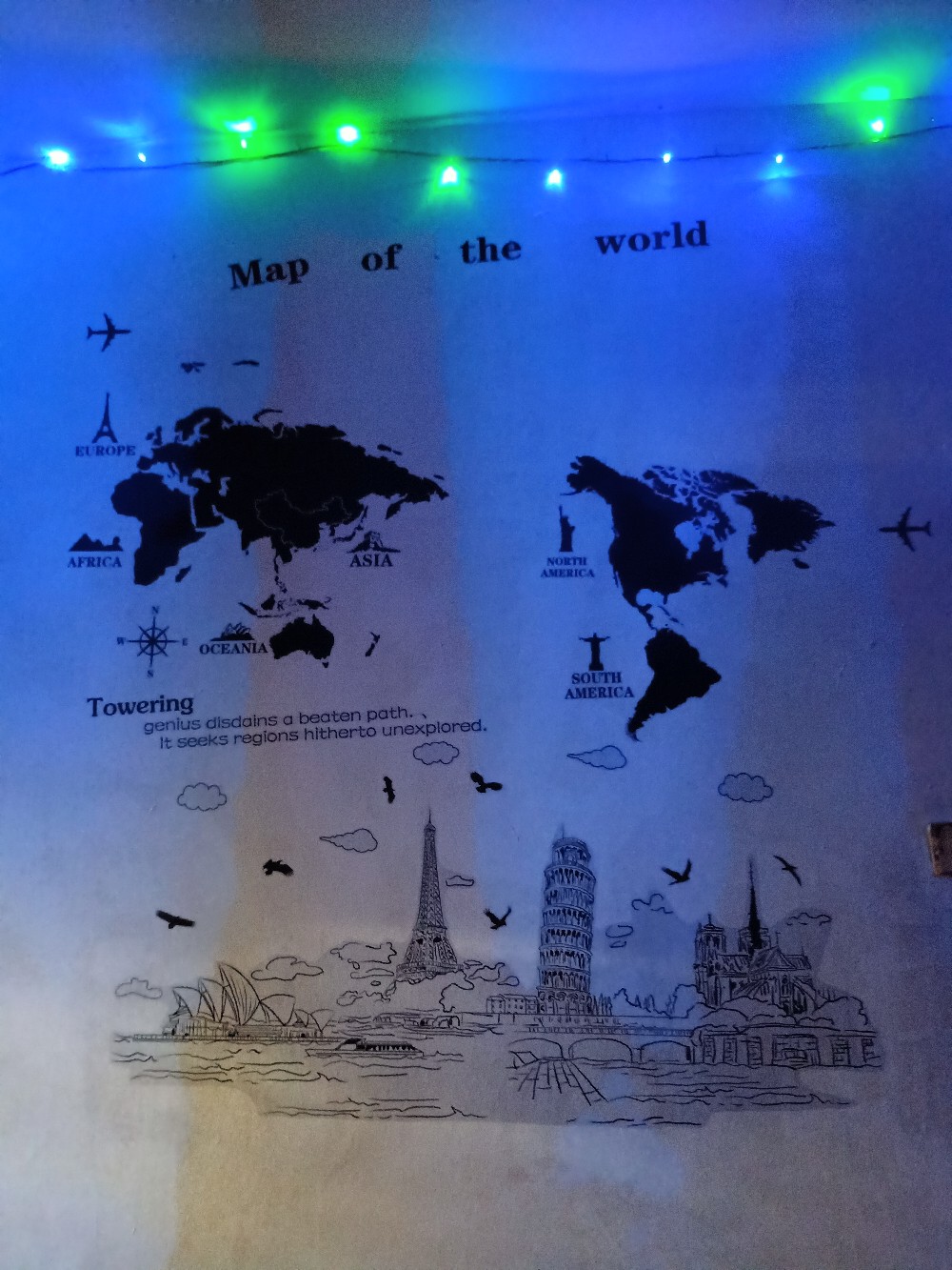 Stiker Dinding Wallpaper 60x90cm Motif Sketsa Menara Pisa Kota Dekorasi Ruangan