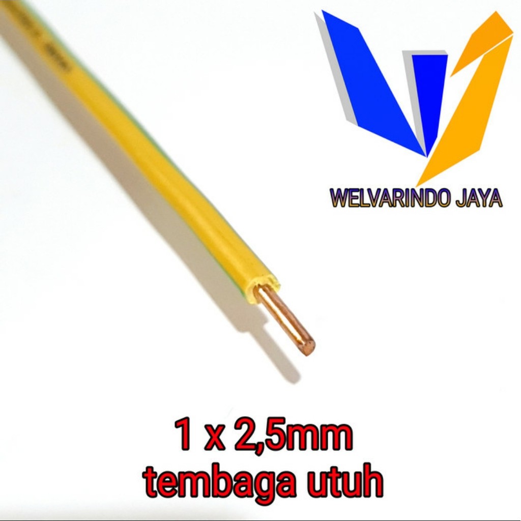 kabel NYA tembaga utuh 1x2,5mm, dijual per 3 meter