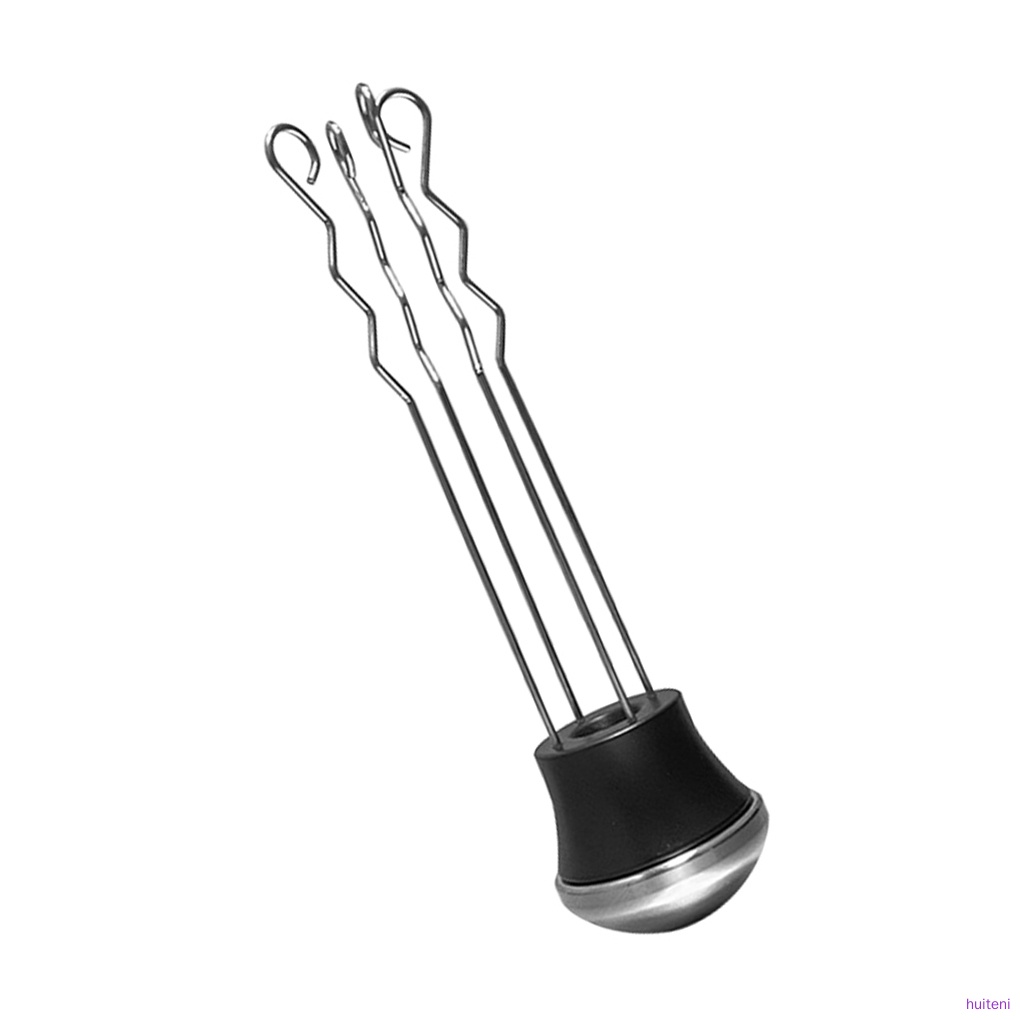 Coffee Tamper Distributor 304 Stainless Steel Coffee Powder Leveler Needle Type Stir Tool, Black huiteni.id