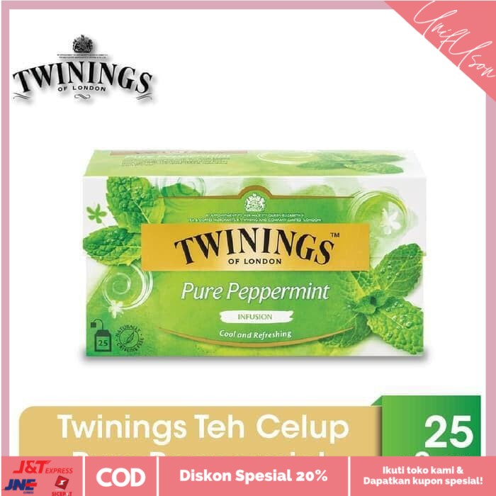 

⭐COD⭐ w2fit Twinings Teh Celup Pure Peppermint 25x2gr