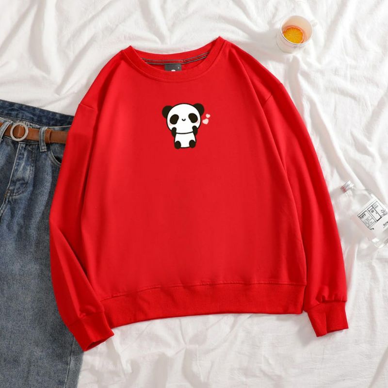 S - XXXXXL(6XL) Sweater PANDA Crewneck CUTE BIGSIZE Sweatshirt Pria Wanita OVERSIZE 5XL 4XL 3XL 2XL