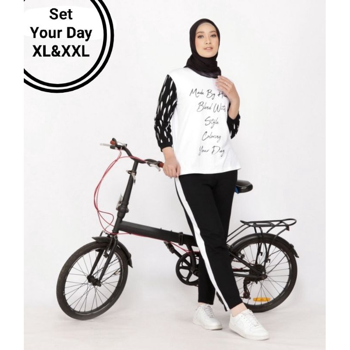 COD☑️SETELAN WANITA/SET YOUR DAY/SET TRAINING/SET BIKE/2SIZE(XL&amp;XXL)PAKAIAN  OLAH RAGA MURAH/PAKAIAN SENAM/STELAN JUMBO/SETELAN OLAH RAGA MUSLIMAH/GOOD QUALITY