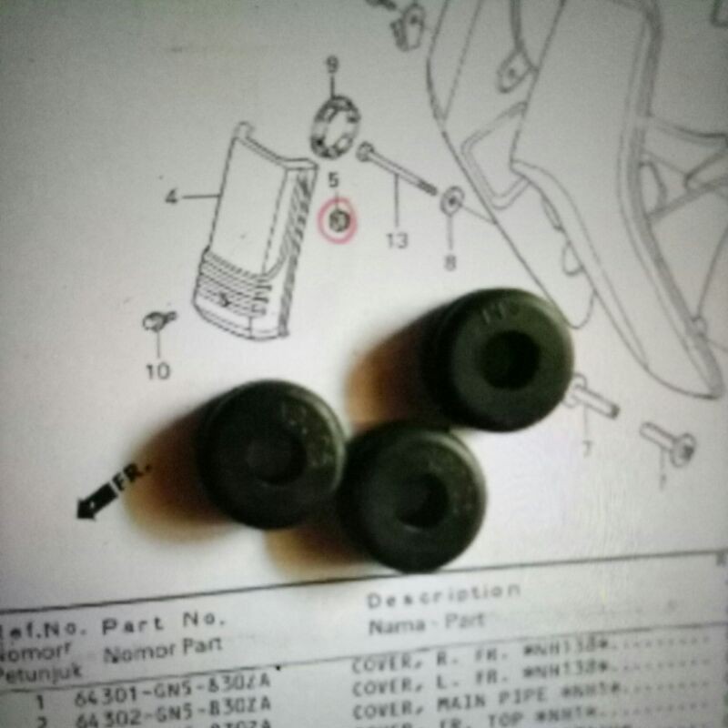 karet gromet cover dasi astrea grand prima star original