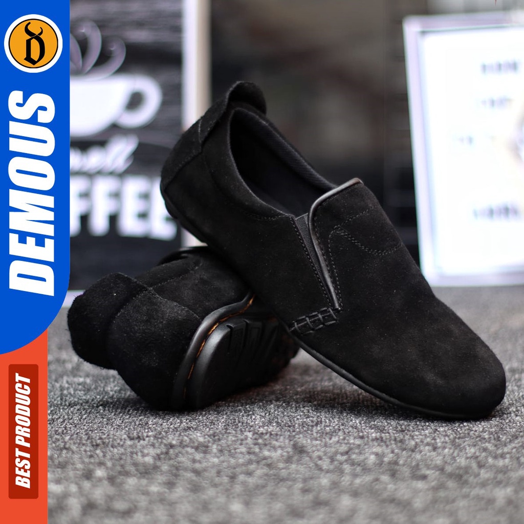 DEMOUS Seya - Sepatu Slip On Pria Casual