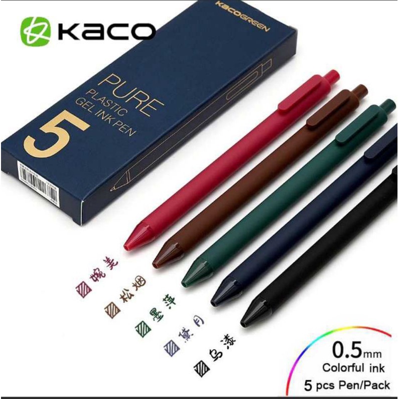 KACO 10pcs Plastic Soft Touch Gel Ink Pen - pena pen