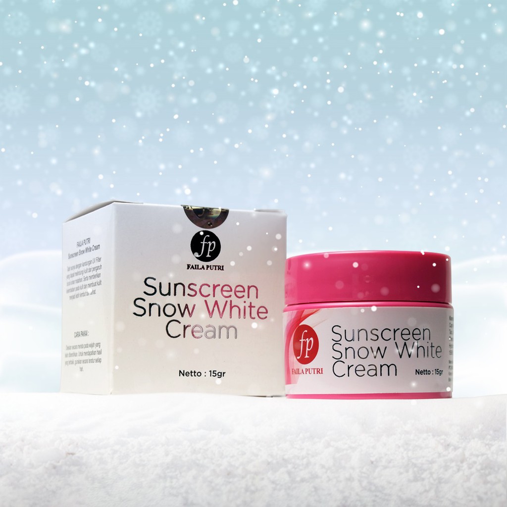 SUNSCREEN SNOW WHITE CREAM FAILA PUTRI BPOM - SUNSCREEN BEST SELLER FP - Sunblock padat FP Krim Siang