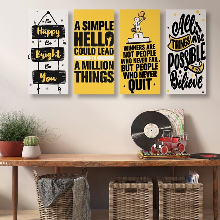 Dekorasi Kamar Rumah Ruangan Poster vinyl Quote Motivasi