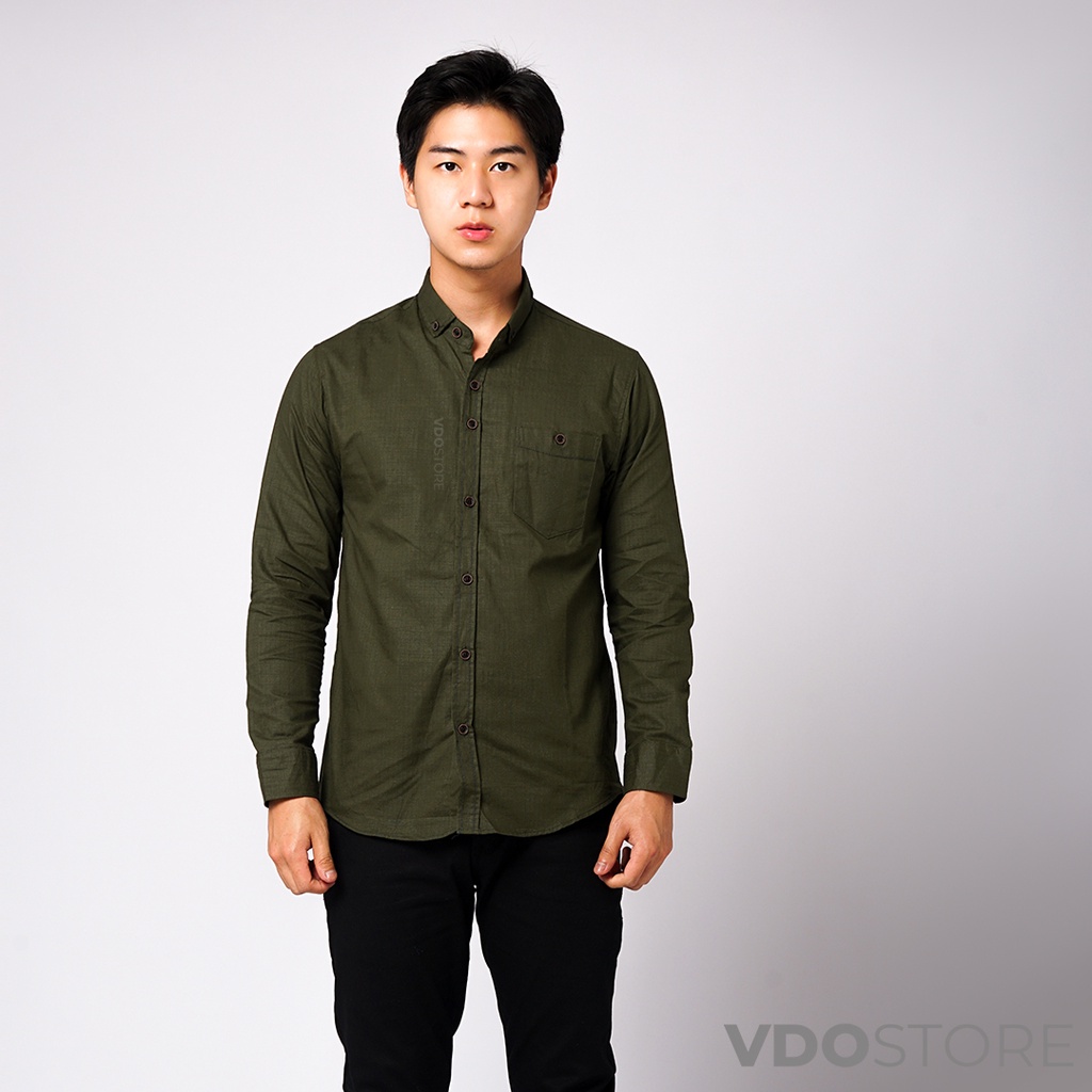 KEMEJA PRIA ARMY BASIC LENGAN PANJANG BAJU DEWASA POLOS PREMIUM KEMEJA KERJA TEBAL M L XL ARMY KEMEJA KANTOR FORMAL SANTAI CASUAL SEMI KASUAL VIRAL MURAH KATUN KUALITAS