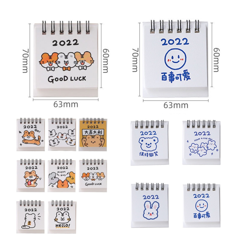 2022 Kalender Meja Mini Kreatif Lucu Untuk Dekorasi Stationery Sekolah - Ow-