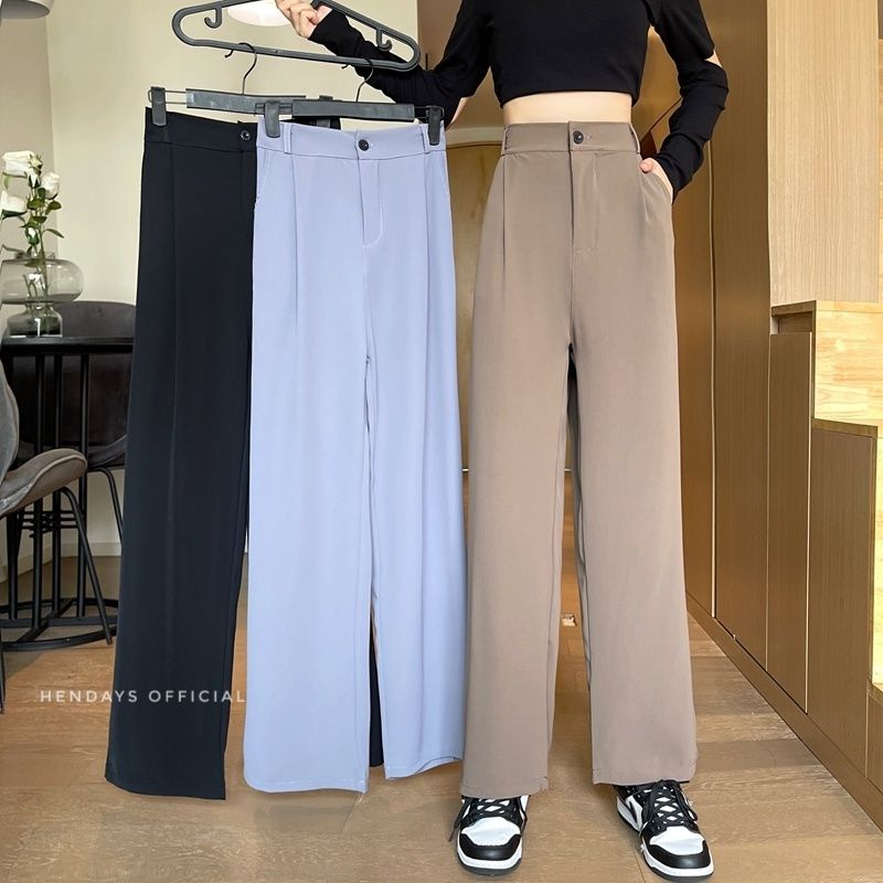 Highwaist Loose Pants Trousers Wanita - Celana Anti Kusut - Celana Kulot Wanita - Celana Kantor Formal / Casual 332/662