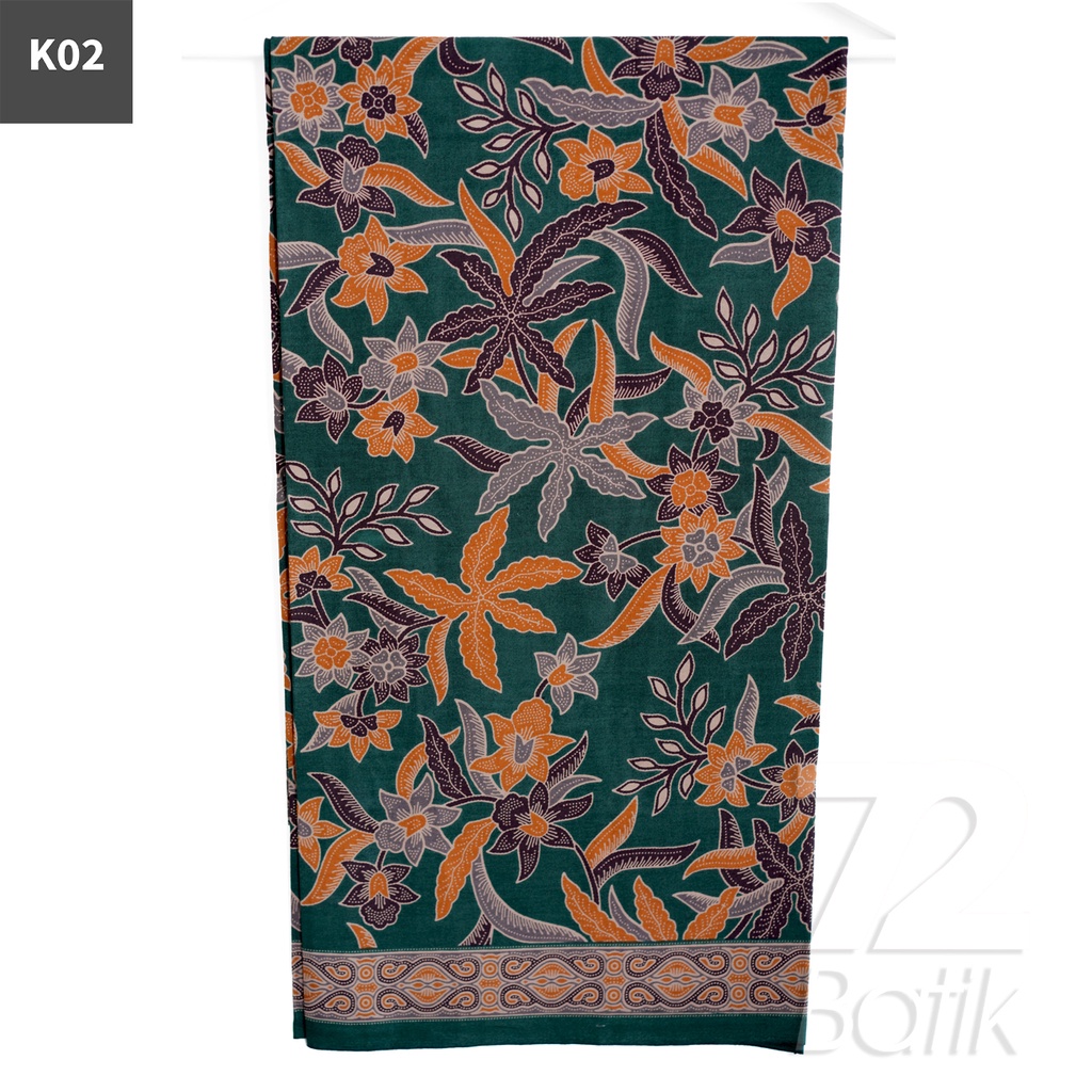 KAIN BATIK PREMIUM Bahan Katun Motif Kembang Daun Singkong Warna Biru 722342 Cap 72 Jarik Jarit Samping Kebat Panjang Batik Katun Modern Premium Bahan Seragam Batik Pernikahan Kantor Keluarga Murah Kamen Jadi Batik Bali Lembaran