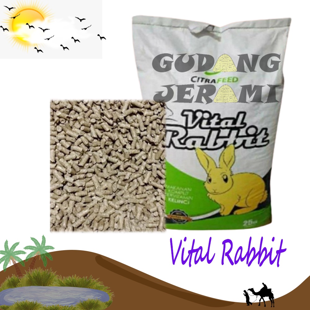 Pelet Kelinci VITAL RABBIT/CITRA FEED 25 kg Makanan Kelinci Vital Rabbit
