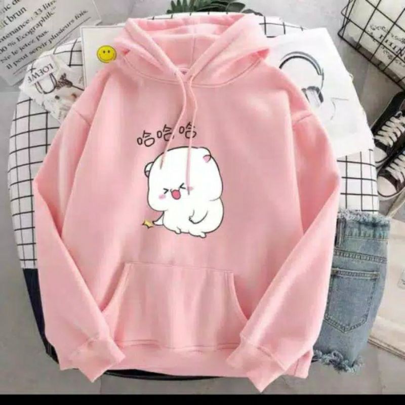SWEATER BINO / HOODIE SWEATER WANITA BINO BAHAN BABYTERY & SPANDEK-3