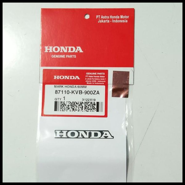 STIKER STICKER TULISAN HONDA ORIGINAL MARK HONDA 60MM 87110-KVB-900ZA