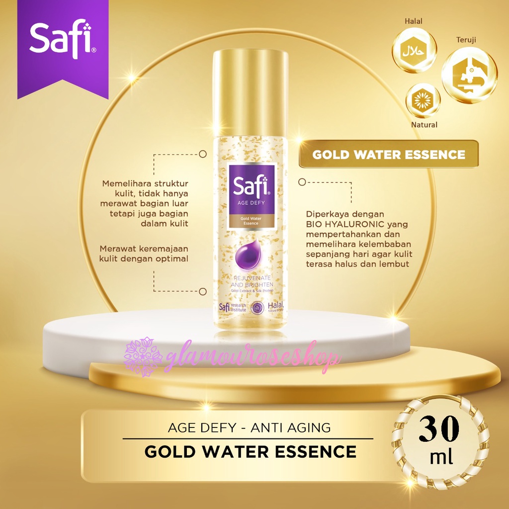 ❤️Glamouroseshop❤️ Safi Age Defy Gold Water Essence 30 ml (MINI) Serum wajah anti aging