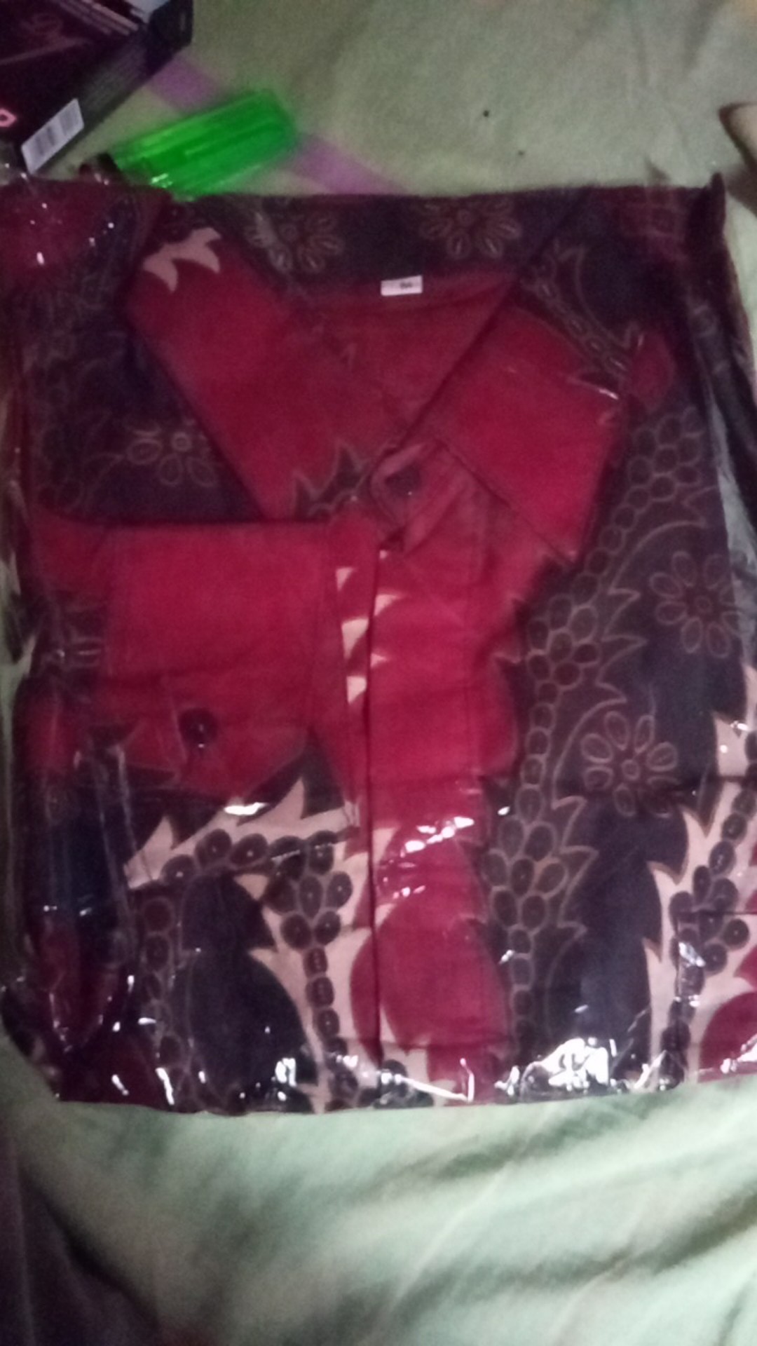 Kemeja Batik Pria Lengan Panjang Size M L Xl Xxl  Bswart Batik Hrb026 Kenongo Hem Panjang Padi