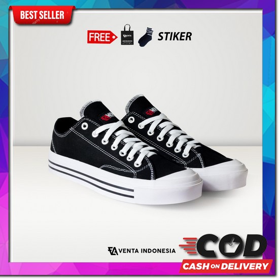 Sepatu Pria Full Black / Sepatu Hitam Polos / Sepatu Sneakers Hitam Polos / Sepatu Sekolah / Sepatu 