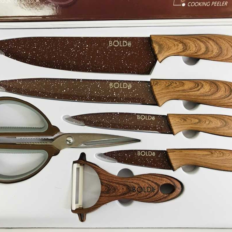 Bolde Pisau Set 6 pcs Super Knives Marbella terlaris pisau paling tajam.