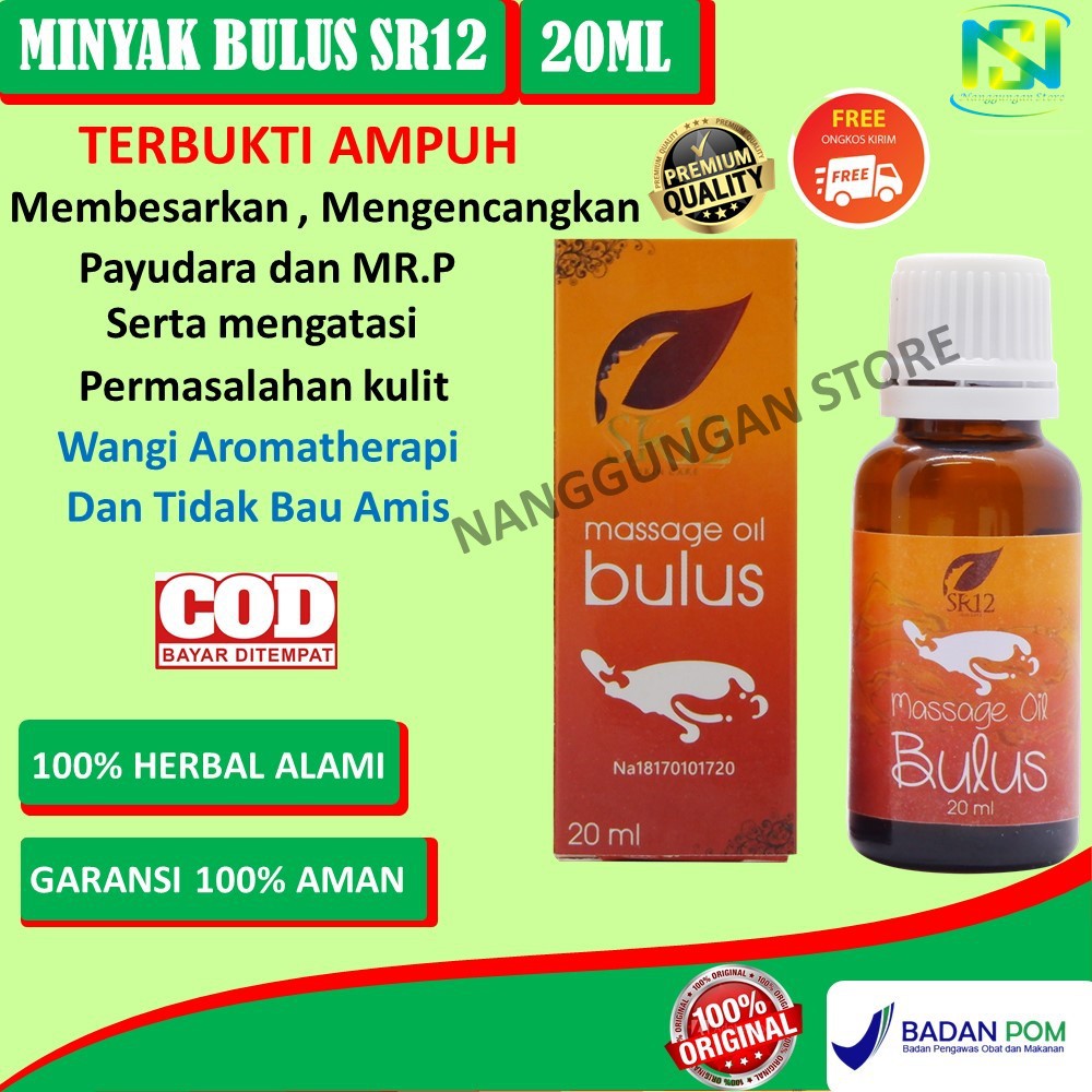 Minyak Bulus Asli SR12 Original Massage Oil Pembesar Pengencang Payudara Mr.P Penis BPOM 20ml