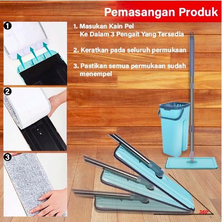 [MH] Pel Lantai Praktis Ultra Mop Microfiber 360 Derajat