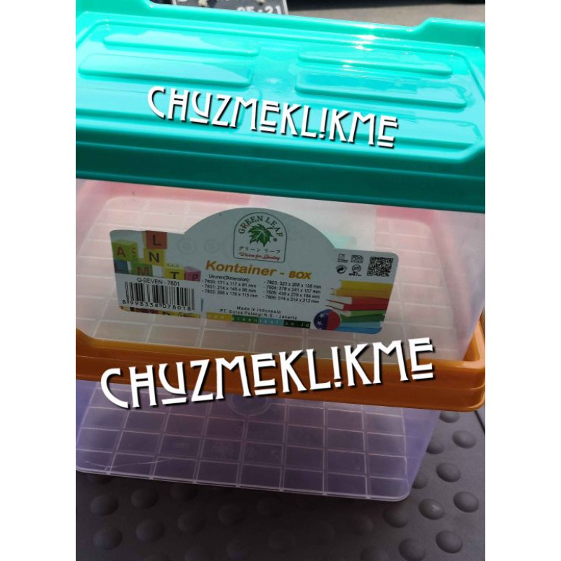 Mini container green leaf Q-seven 7801/Kotak serbaguna Green leaf Q-seven 7801/box kecil
