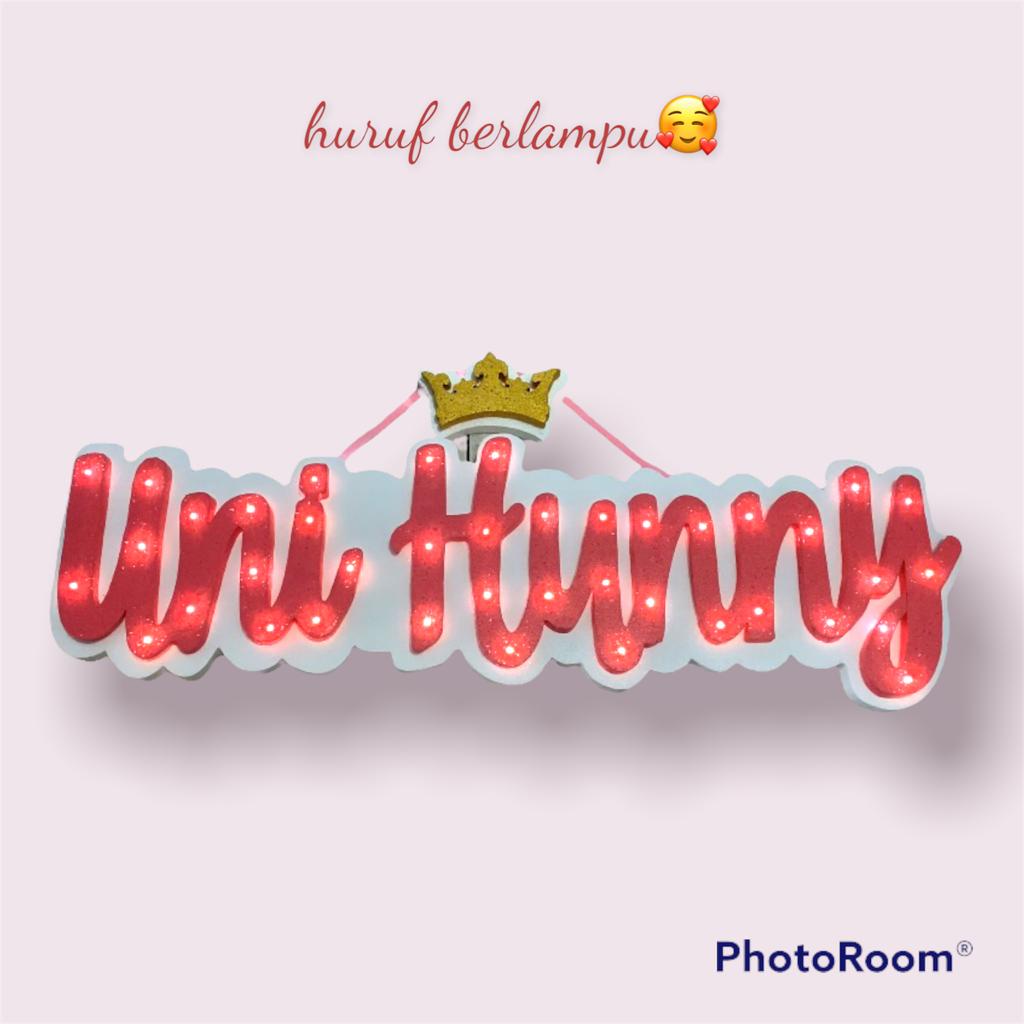 huruf gabus berlampu/ led timbul/harga PERHURUF