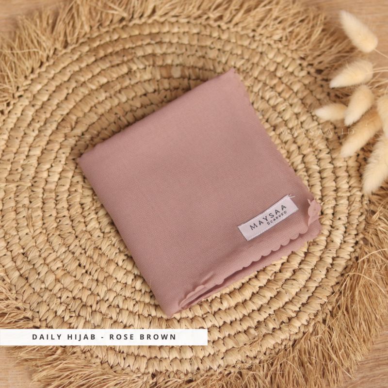 Katalog DAILY HIJAB SQUARE/ POLYCOTTON /Bella square-Rosy brown