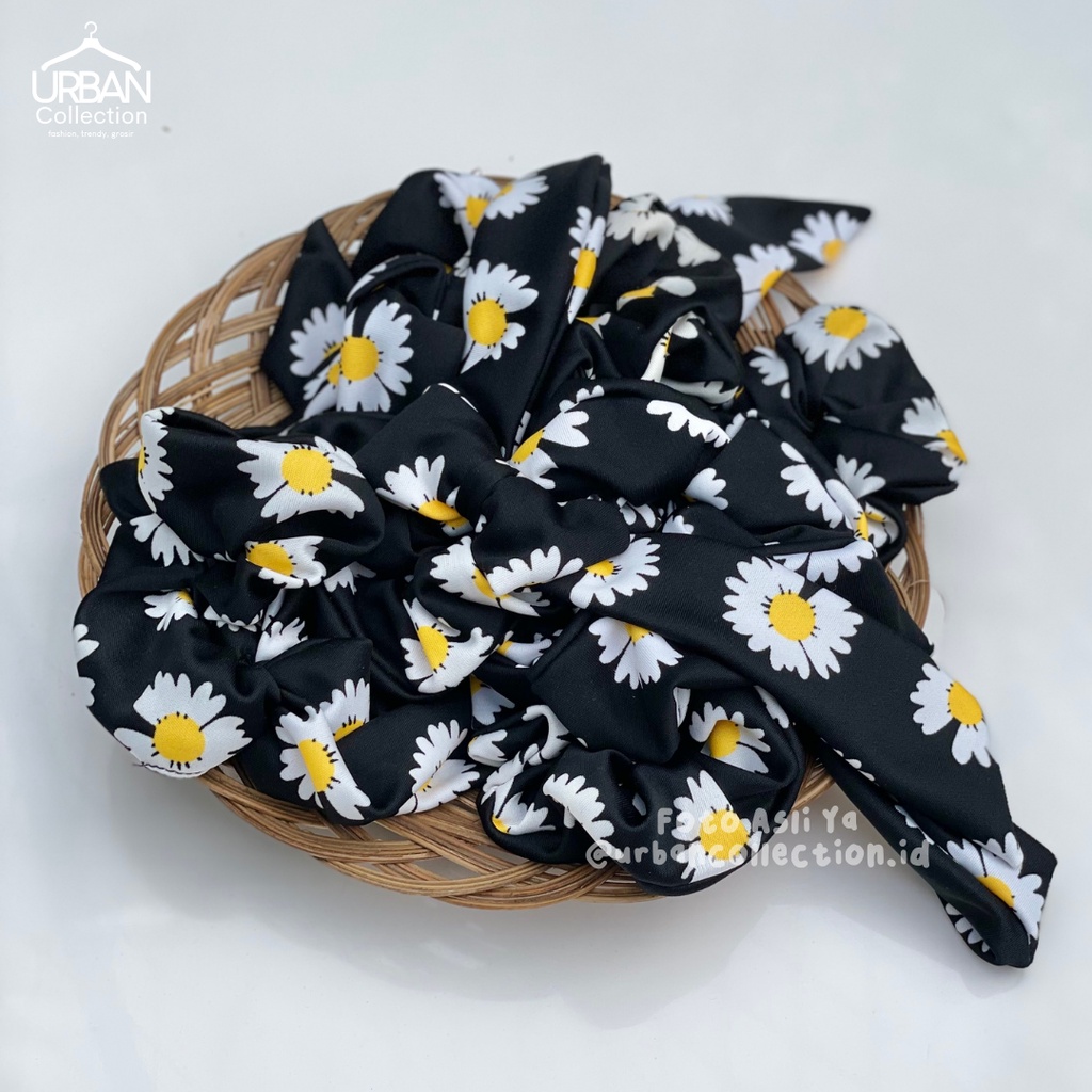 Scrunchie Daisy / Ikat rambut Daisy / ikat rambut bunga / pita daisy / pita rambut daisy