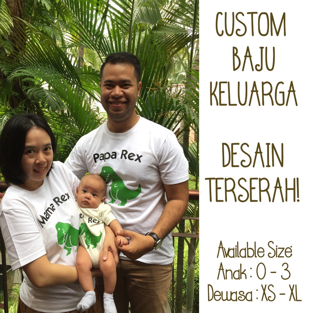 Custom Baju Keluarga Family  Couple  Shopee Indonesia