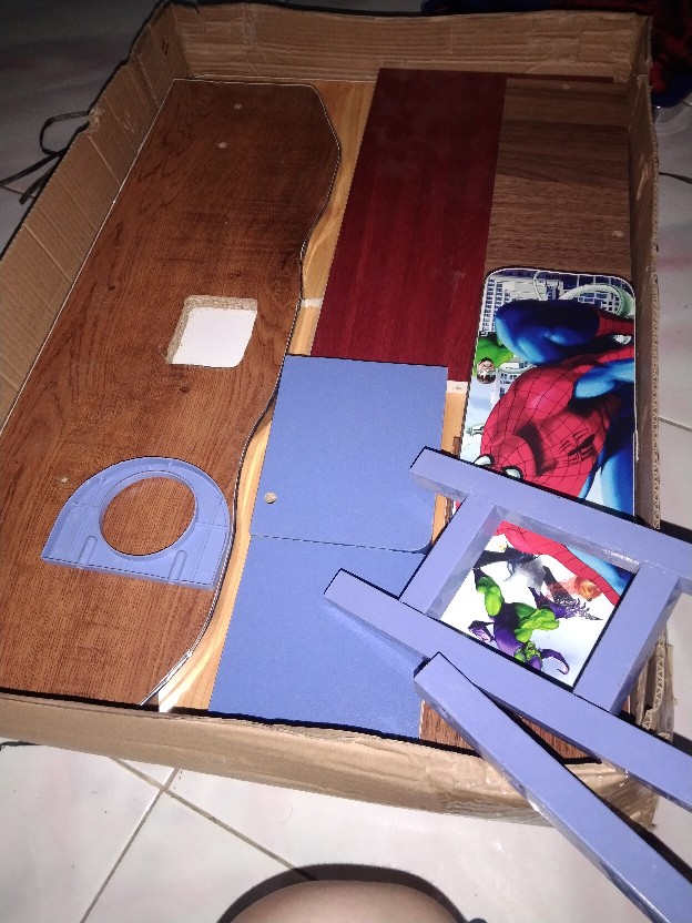 Meja Belajar Anak Set Corak - Karakter Spiderman - Medan