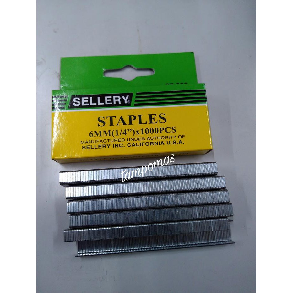 

Isi Staples Gun 6mm (1/4") Sellery Isi Staples Angin limited stock