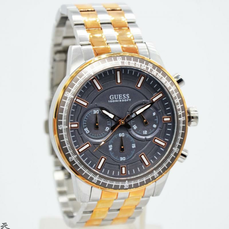 Jam Tangan Pria Guess W0801G2 Rantai Silver Rosegold Original Murah